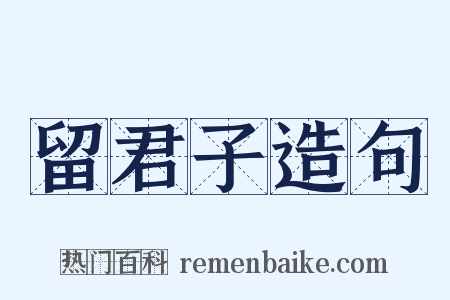 留君子造句是什么意思的图片